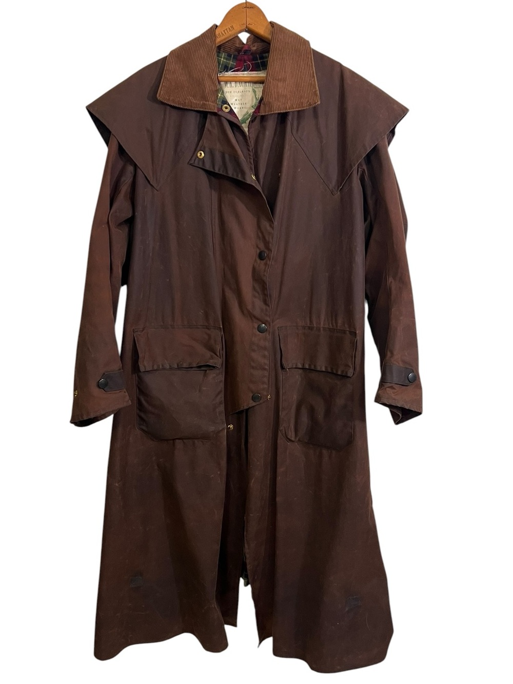 Barbour W.K. Backhouse Stockman Waxed Coat Brown Small Long